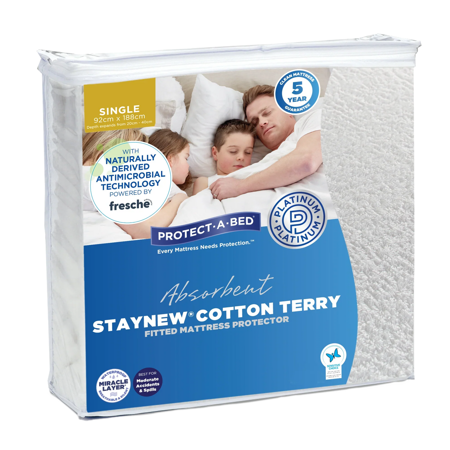 Protect-A-Bed Staynew Cotton Terry Mattress Protector